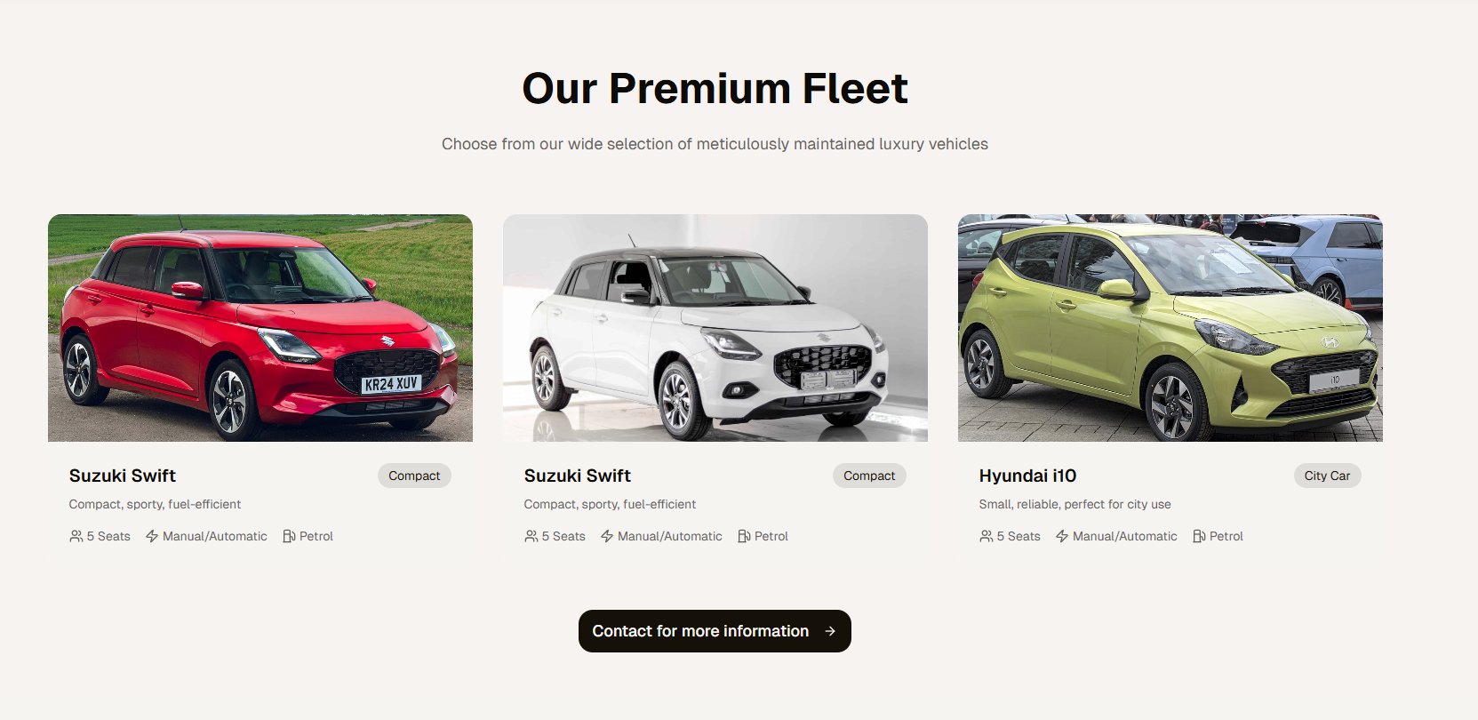 Car Rental Commercial Page